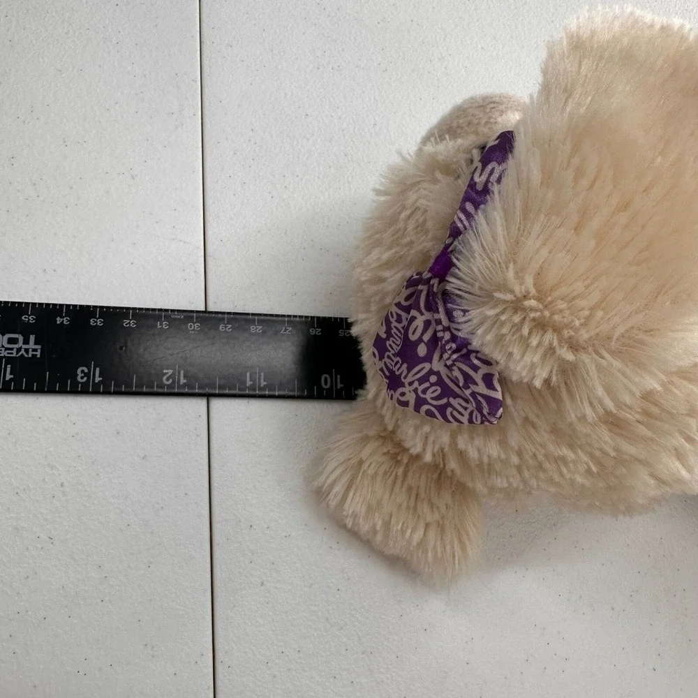 Mattel Barbie Plush Puppy Toy‎ Purple Bow Kiss Care Pet Vet Barking Beige 10